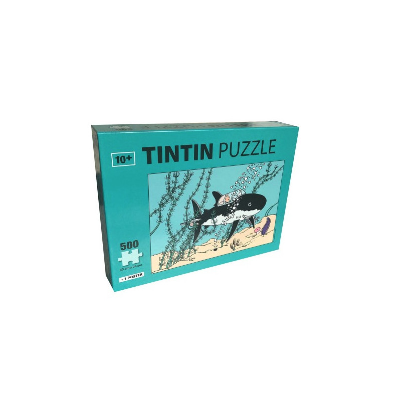Puzzle Tintin Le Sous-marin Requin + Poster 500 Pièces.