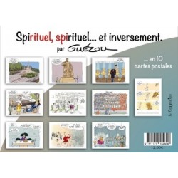 10 CARTES POSTALES EN POCHETTE : "SPIRITUEL, SPIRITUEL... ET INVERSEMENT